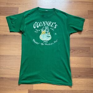 Vintage 1982 O'Connel's Pub Bar Happy St. Patricks Day Green Tee Shirt Sz Large
